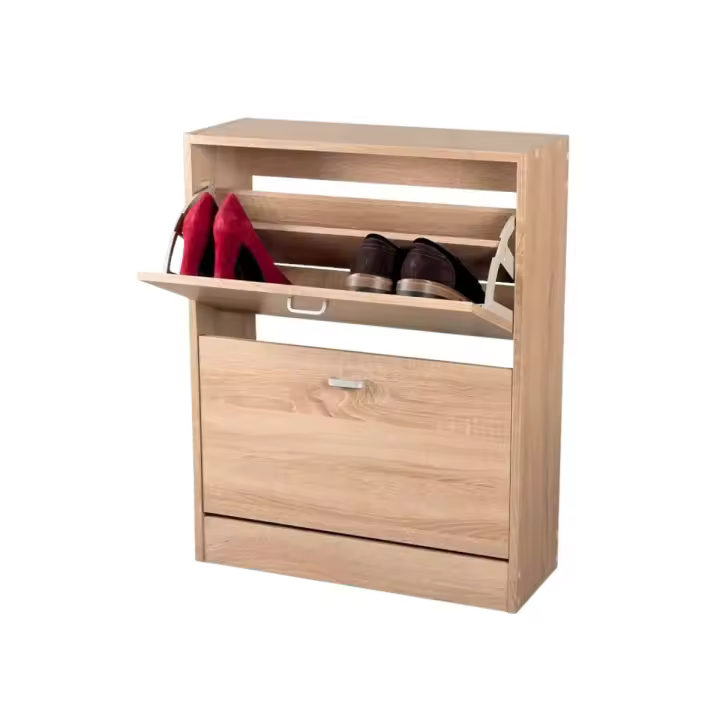 No-Brand Zapatero Boreal 2 Puertas Abatibles 12 Pares 80x63x24 Cm - Organizador de Zapatos Compacto y Minimalista - 1