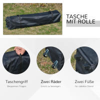 Gazebo de viaje para exteriores 2.95X2.95 M Gazebo plegable con estacas y Cuerdas de traceón, vestido Oxford with Protección UV, ¡ideal para vacaciones en El Jardín! - details 4