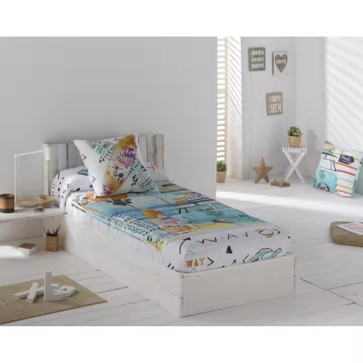 JVR - Edredón Ajustable modelo BEACH - Tejido 100% Algodón - Estampado digital - Cama 80/90/105/135/150 - Fabricado en España - 1