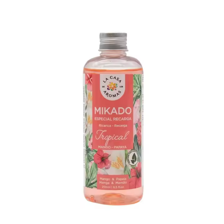 La Casa de los Aromas -  Botella de Ambientador fragancia Aroma Mikado hogar para Reposicion 250 Ml con Varillas - 1
