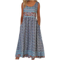 Vestido Casual Sin Mangas para Mujer – Estampado de Verano 2025, Estilo Jersey, Talla Grande, Moda Primavera-Verano Europa y EE. UU. - details 5