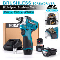 Llave De Impacto Eléctrica Sin Escobillas Hormy 120N.m 3/8 Pulgada Con Imán Mini Herramienta De Torque Inalámbrica Compatible Con Batería Makita 10.8V - details 3