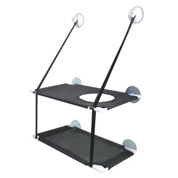 Cama De Gato Colgante Para Ventana Hamaca Solar Asiento Doble De Túnel Con Adhesivo En La Pared Sofá Para Gatos Tamaño 51x31cm - 1