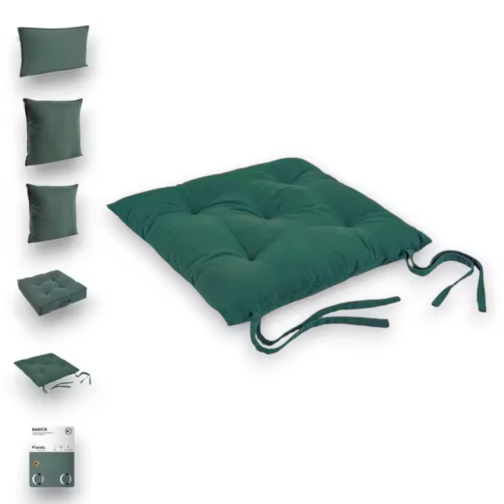 Cojines y Cortinas Gama Basics de Kiandu - Dosantex - Verde Oliva - Varios Tamaños. - 1