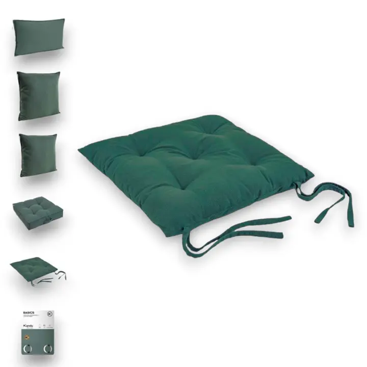 Cojines y Cortinas Gama Basics de Kiandu - Dosantex - Verde Oliva - Varios Tamaños. - 1