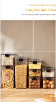 Caja De Almacenamiento De Alimentos Plástica Sellada Para Cereal Caramelo Frutas Desechables Con Tapa Refrigerador Organizador De Cocina - details 1