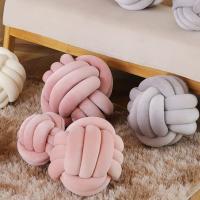 Cojín Decorativo En Forma De Bola De Trenzado Hermoso Cojín De Silla De Plush Suave Para Sala De Estar Estilo Americano - details 11