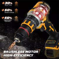 Taladro Inalámbrico Compacto De 2300rpm 1065IN-LBS En Amarillo Y Negro Con Motor Brushless Para Batería DEWALT 20V Herramienta Eléctrica Para DIY En El Hogar - details 2
