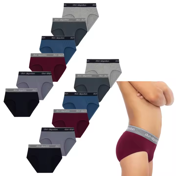 Don Algodon | Pack 12 Slips Niño Calidad Excepcional | 2 Unidades por Color - 1