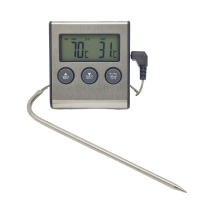 Termómetro Digital Para Cocina Con Púa Para Carne Y Horno BBQ Asador Función Timer Medidor De Temperatura Para Cocinar - details 6
