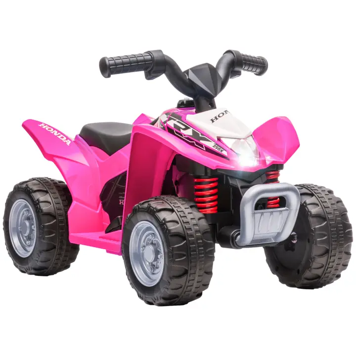 AIYAPLAY Quad Eléctrico para Niños de 18-36 Meses Vehículo Eléctrico a Batería 6V Infantil con Faros LED Bocina Velocidad de 2,8 km/h y Avance 65,5x38,5x43,5 cm - 1