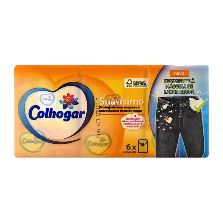 Pañuelos de papel desechables Colhogar 6 paquetes x 10 packs. Total 60 paquetes. - 1