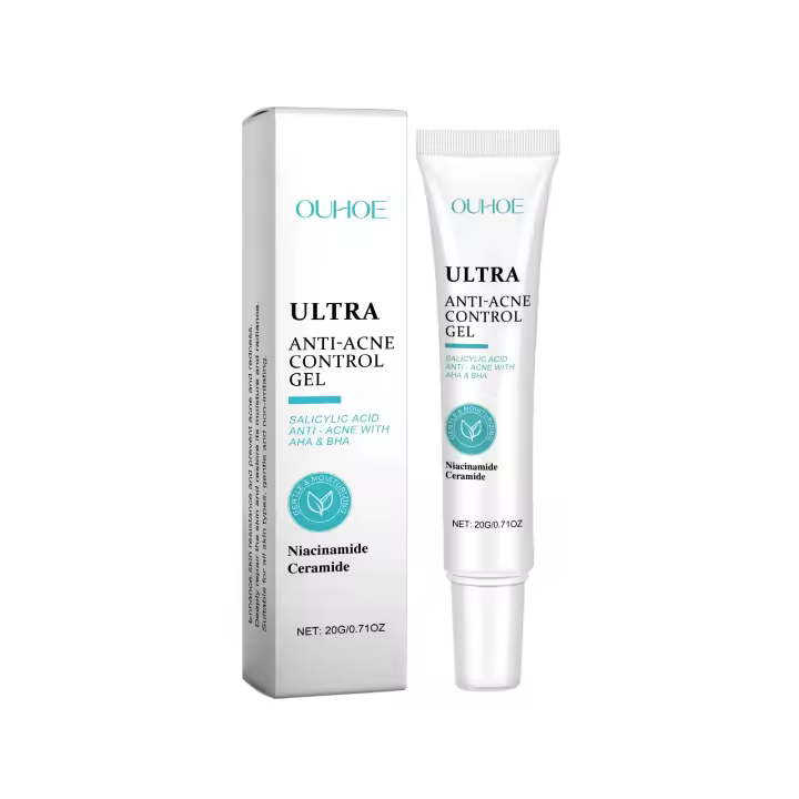 Gel limpiador para el acné OUHOE, gel hidratante con niacinamida para el acné, limpiador suave que reduce la grasa y atenúa el acné. - 1