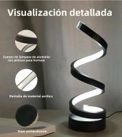 Lámpara De Noche LED Creativa En Forma De Espiral Táctica Con 3 Colores Dimmerable USB Para Decoración De Dormitorio Oficina Escritorio Estilo Moderno - details 4