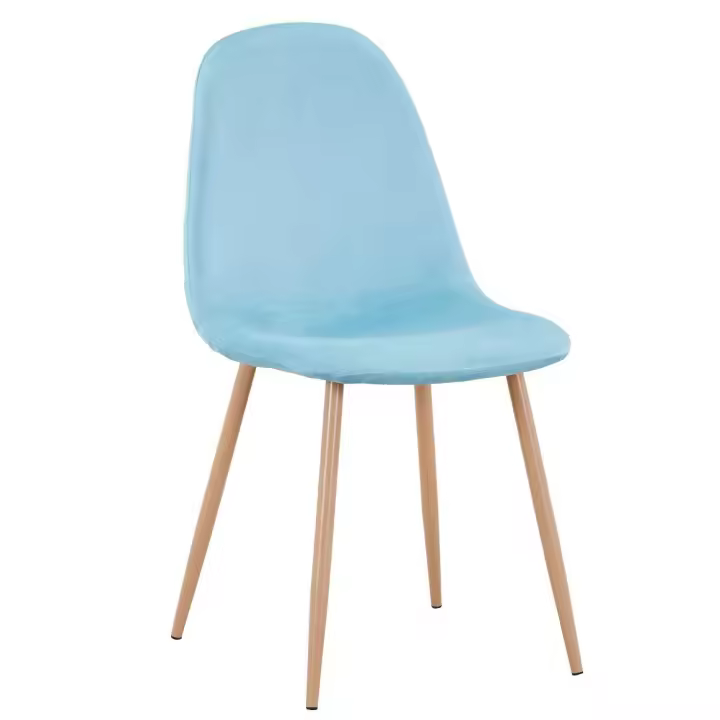 Silla EPOQUE NEW, patas metálicas, terciopelo aguamarina 58 - 1