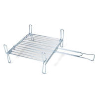 UD - Parrilla Doble para Barbacoa 25-50x35-50CM| Rejilla Metálica con Patas y Mango Plegable | Ideal para Carne, Pescado y Verduras - details 0
