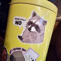 Pegatina De Vinilo Para Coche Raccoon Respectfully No Funny Decorativa Impermeable Para Ventanas Y Parachoques De Motocicleta Y Auto - details 4