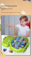 Juguete Educativo De Pesca Magnética Con Dinosaurios Para Niños Juego De Pesca Con Palanca Para Bebés Y Niñas Juguete Inteligente De Color Verde Y Azul - details 2