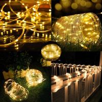 Cadena De Luces LED Solar Para Jardín Decoración Navideña Exterior Guirnalda Fairy Strip 22M/12M/7M Incluye Bombillas Fuente De Energía Solar Protección IP65 - details 3