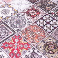 Cofan Rollo de Alfombra Vinílica Semirrígida con Diseño Digital de Azulejos Geométricos · Impermeable, Antimanchas y Resistente · Medidas del rollo: 52 cm x 20 m - details 1