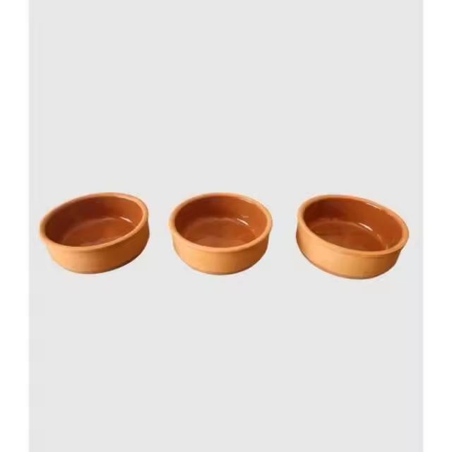 Set 3 Ramequin Marrón Ceramica Ekilikuahome - 12 Cm Resistente Al Calor - 1