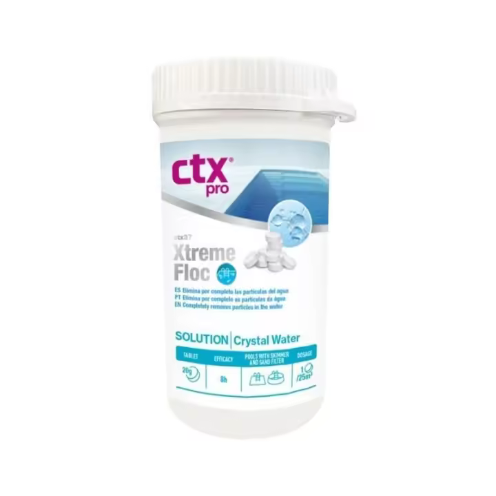 CTX-37 Floculante Xtreme Floc para Agua de Piscina Cristalina | Tabletas de Disolución Lenta - 1
