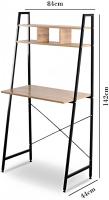 MIRAMAX-Escritorio de Computadora de Madera y Acero, Muebles de Oficina para PC, Mesa de Trabajo con Estante,Aprox 84x44x142 cm - details 6