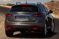 Lámpara De Freno Trasera LED Roja Para Nissan Juke Murano Sentra Quest Infiniti FX35 FX37 F50 QX70 Reflector De Parachoques Instalación Directa Reemplazo Útil Para Coches - details 12