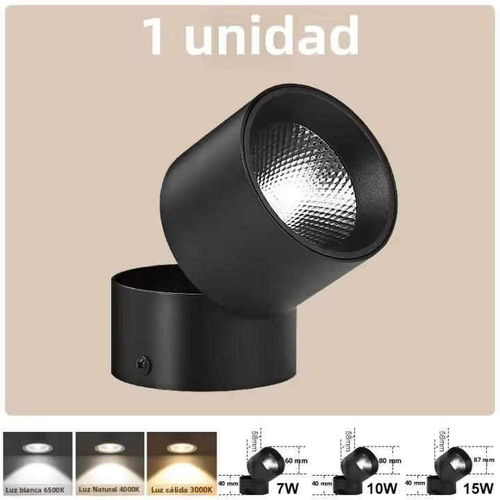 Lámpara De Pared LED 110V 220V 7W 10W 15W Iluminación Interior Para Decoración De Hogar Baño Cocina Fuente De Luz LED Spotlight En Aluminio - 1