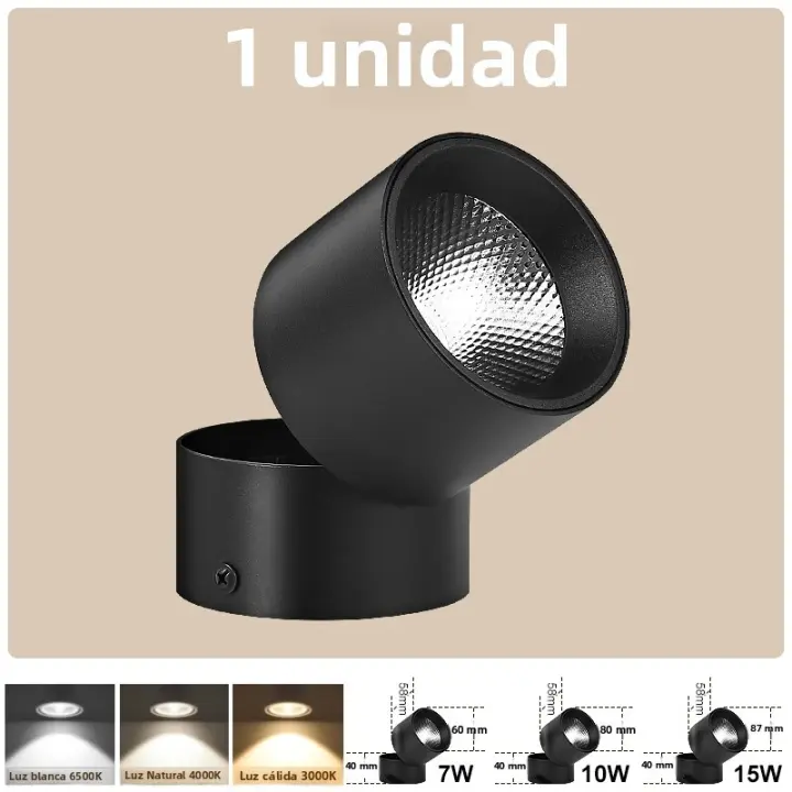 Lámpara De Pared LED 110V 220V 7W 10W 15W Iluminación Interior Para Decoración De Hogar Baño Cocina Fuente De Luz LED Spotlight En Aluminio - 1