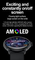 1.43” AMOLED screen, Bluetooth calling, rest screen always on, functional watch, voice control, customize dial, check weather, play music, heart rate view, health view, blood oxygen view, heart rate view - details 4