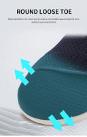 Zapatos Para Caminar Para Hombres Zapatos Diabéticos Casuales De Color Sólido Zapatos Planos Talla Grande Cómodos Y Suaves Para Ancianos - details 4