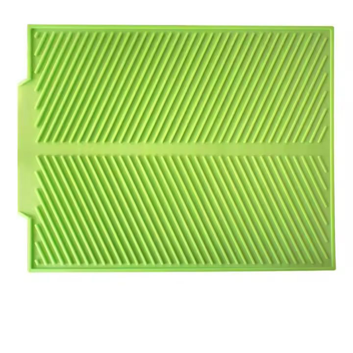 Alfombrilla De Drenaje Para Cocina De Silicona Grande Organizador De Trabajos Para Platos Y Cubiertos Alfombrilla De Secado Para Fregadero Estilo Europeo Eco-amigable - 1