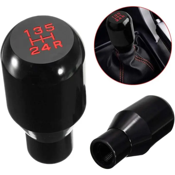 Adaptador de palanca de cambios universal de 5 velocidades, manual, de metal cromado, con mango tipo bolígrafo, accesorios de estilo de coche para carreras - 1
