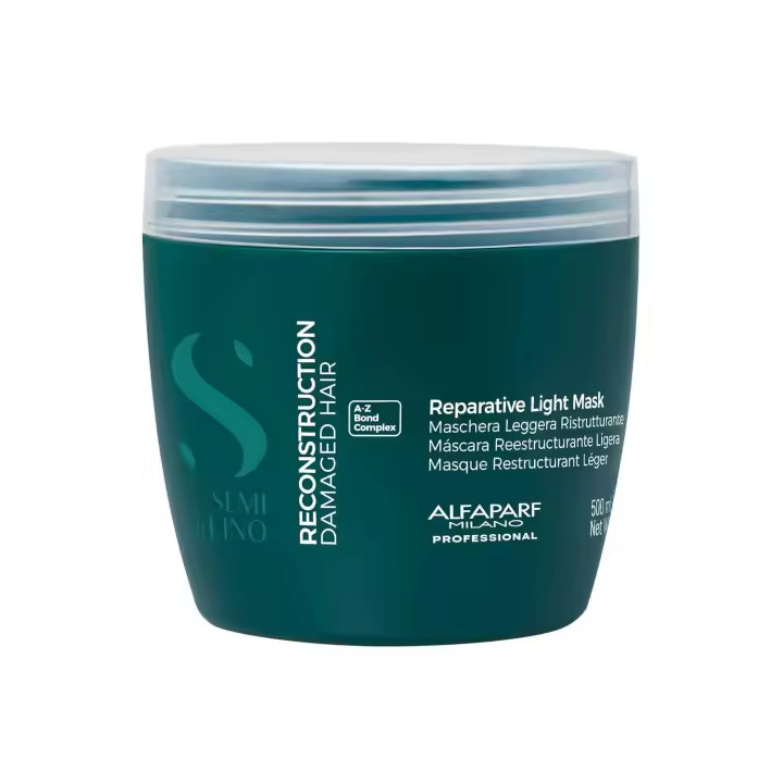 Alfaparf Reparative Light Mask 500 Ml. | Tratamiento intensivo acondicionador recomendado para cabellos finos dañados. - 1