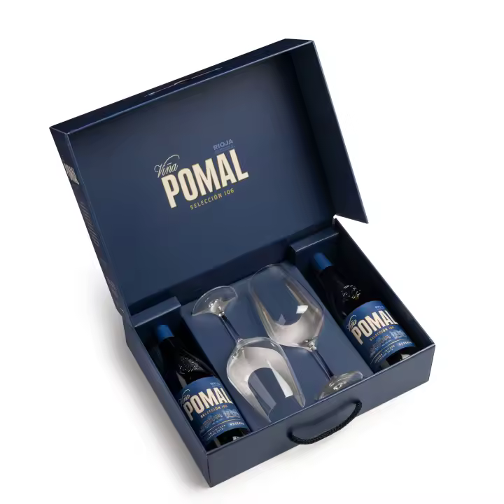 Viña Pomal Selección 106 Barricas Reserva - Estuche 2 Botellas 75cl + 2 Copas - 1