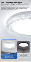 Luz De Techo LED Moderna Con Cristal Circular 18W 24W 36W 48W Para Sala De Estar Dormitorio Cocina Iluminación Interior AC85-265V - details 4