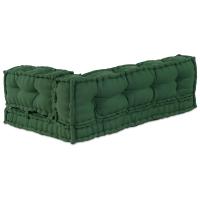 Cojín para sofá de palets vidaXL con soporte para brazos y respaldo de tela verde - details 2