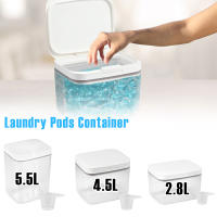 Contenedor De Tabletas De Lavandería 2.8L/4.5L/5.5L Caja De Almacenamiento Transparente Con Tapa Y Sistema Pop-Up Para Habitación Y Cocina - details 0