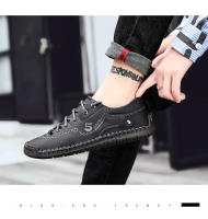 Zapatos Casuales Para Hombre Cuero Mocasines De Caminar Al Aire Libre 2021 Moda Casual Vacaciones Suaves Para Conducir Zapatos De Hombre - details 25