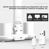 Lámpara De Escritorio LED Con Reloj Y Ventilador Recargable Por USB Luz Nocturna Plegable Protección Ocular Para Lectura Y Dormitorio - details 2