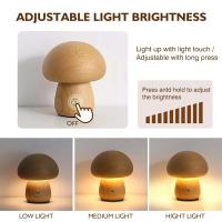 Lámpara De Mesa De Hongo Recargable Táctil Portátil Para Decoración Del Hogar Luz Nocturna Dimmer Para Dormitorio Pequeña Y Moderna - details 3