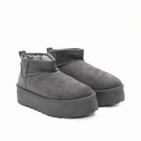 PuntoSalao Botas australianas con plataforma y pelo suave mujer color gris - details 2