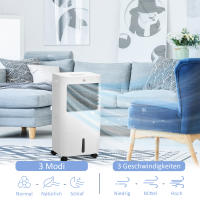 3 en 1 Acondicionado de Aire Móvil con refrigeración por Agua para Humidificación Del Aire 15L 60 ° Acondicionado de Aire ostilante 65W Enfriador de Aire E temporizador de 8 horas, Mando a Distancia, uso de La Habitación 20 m² Blanco 32x37x69 cm - details 2