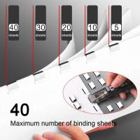 Clavadora Mini De Acero Inoxidable Con 50 Clips De Papel Y Abrazaderas De Clavija Para Oficina Y Escuela Suministros De Escritorio - details 4