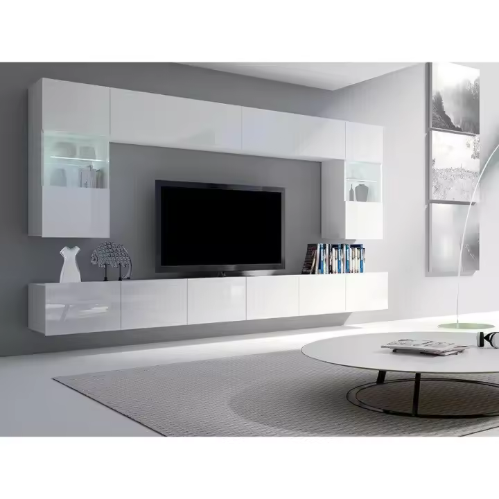 Conjunto de salón Providence B105 , Muebles ES, Aglomerado laminado, Con mesa de tv, 300 x 43cm - 1