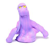 Puckator Muñeco niños Gorila de Goma Aplastable infantil jóvenes Tiktok 18cms max.  Stretch deformable al golpearlo contra el  suelo en color verde y morado - details 8