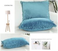 Funda De Cojín De Silla De Estilo Nórdico Sólido Suave En Veludo Para Sala De Estar Cubierta De Tela De Veludo Cuadrada Decorativa Para El Hogar - details 2
