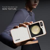 Funda De Teléfono De Cuero Con Patrón De Cocodrilo Lujo Para Samsung Galaxy Z Flip 6 5 4 3 Flip6 5G Shockproof Electroplat Frame Cubierta Suave - details 7