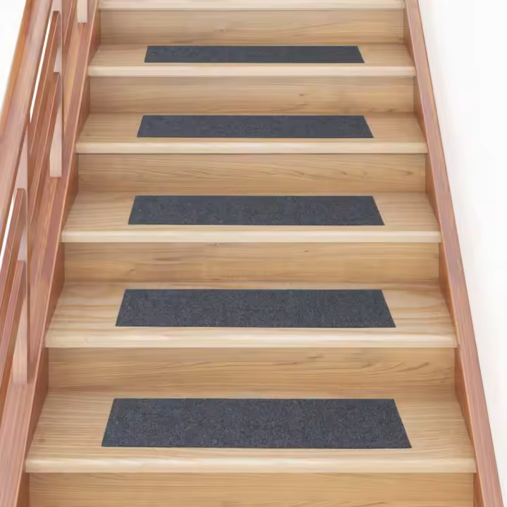 vidaXL Alfombrillas escaleras autoadhesivas 30uds gris claro 76x20 cm - 1